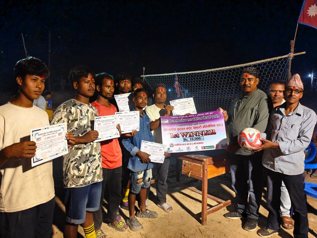 बर्दगोरियामा नाइट पेनाल्टी शुटआउट प्रतियोगिता सम्पन्न
